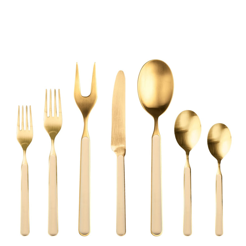 Mepra – Fantasia Ice Gold Sesame – 32-Piece Flatware Set