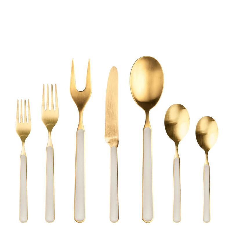 Mepra – Fantasia Ice Gold Turtle-Dove – 32-Piece Flatware Set