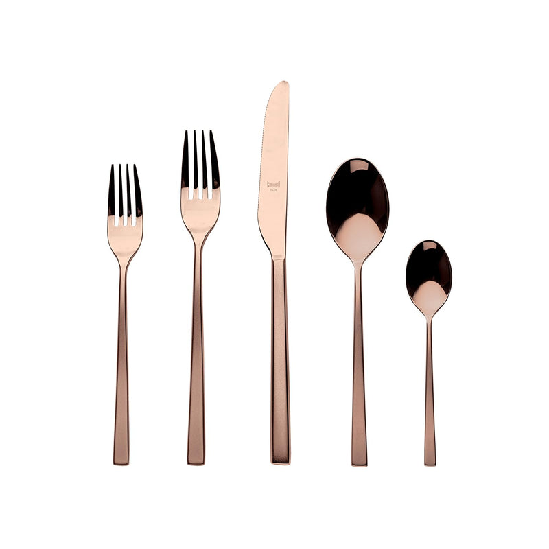 Mepra – Atena Frozen Bronze – 5-Piece Flatware Set