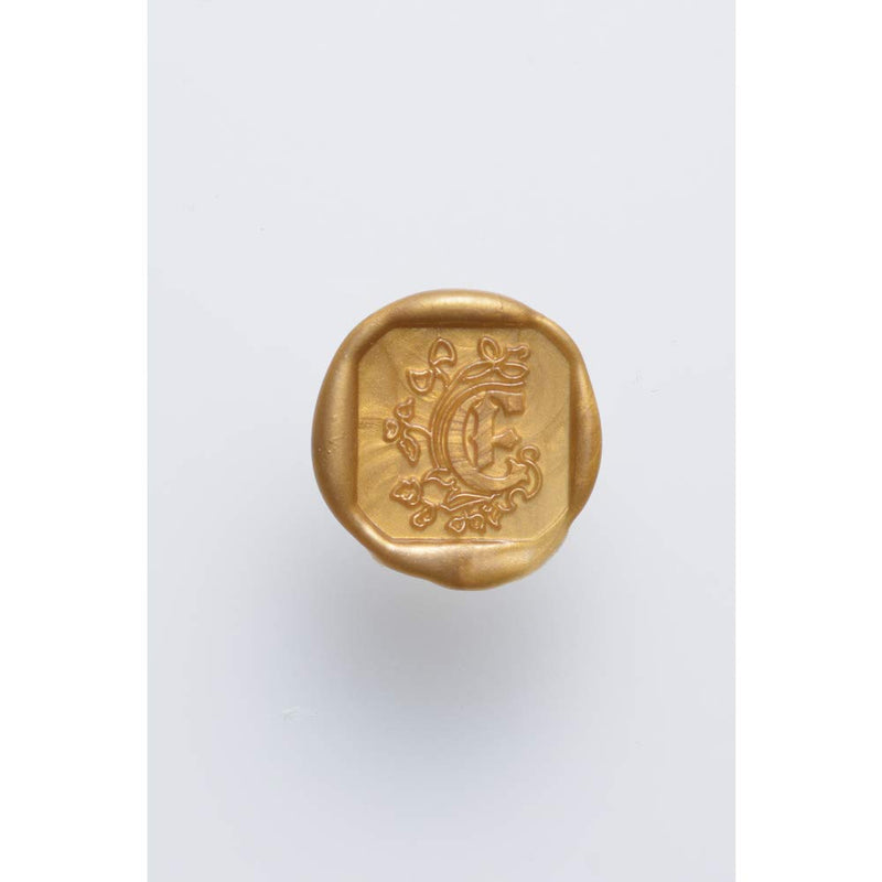 Jacques Herbin - illuminated brass seal - 5 mm - Ancient style - A to Z