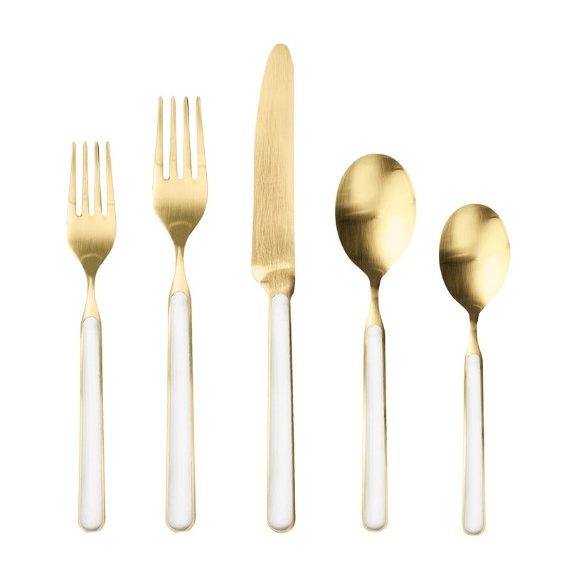 Mepra – Fantasia Ice Gold Porcelain – 20-Piece Flatware Set