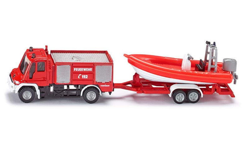 Siku - Unimog Fire Engine With Boat