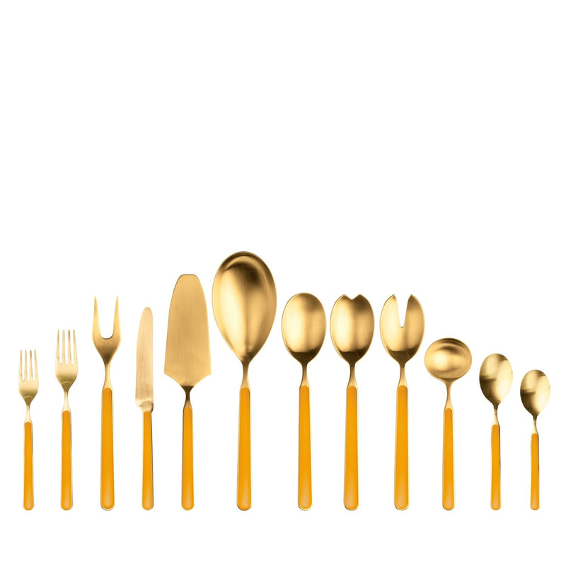 Mepra – Fantasia Ice Gold Mustard – 67-Piece Flatware Set