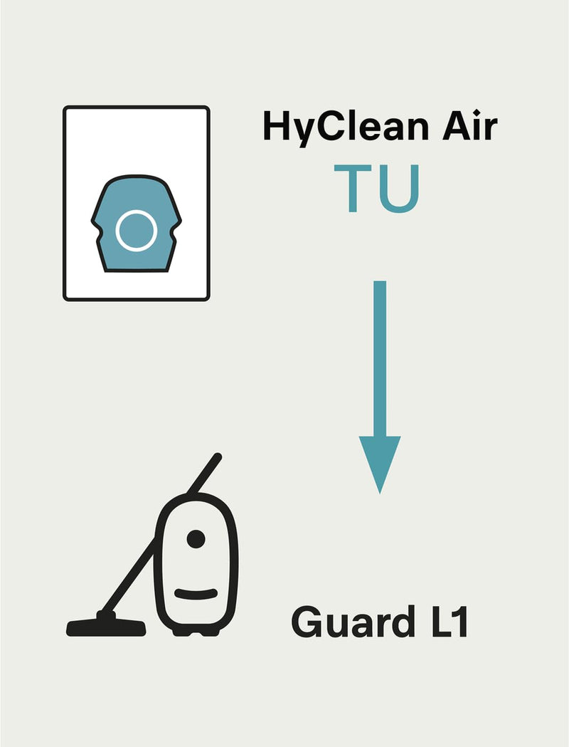 Miele HyClean Air TU Vacuum Bags 12774420, 4 Pack