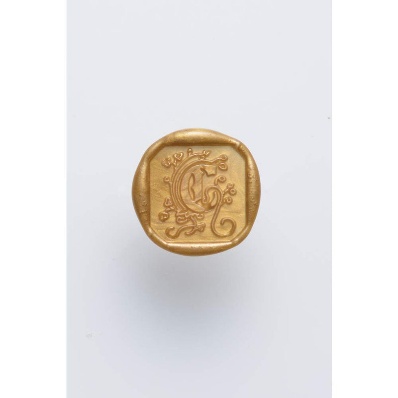 Jacques Herbin - illuminated brass seal - 5 mm - Ancient style - A to Z