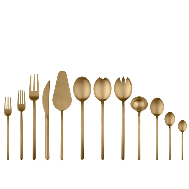 Mepra – Due Ice Gold – 67-Piece Flatware Set