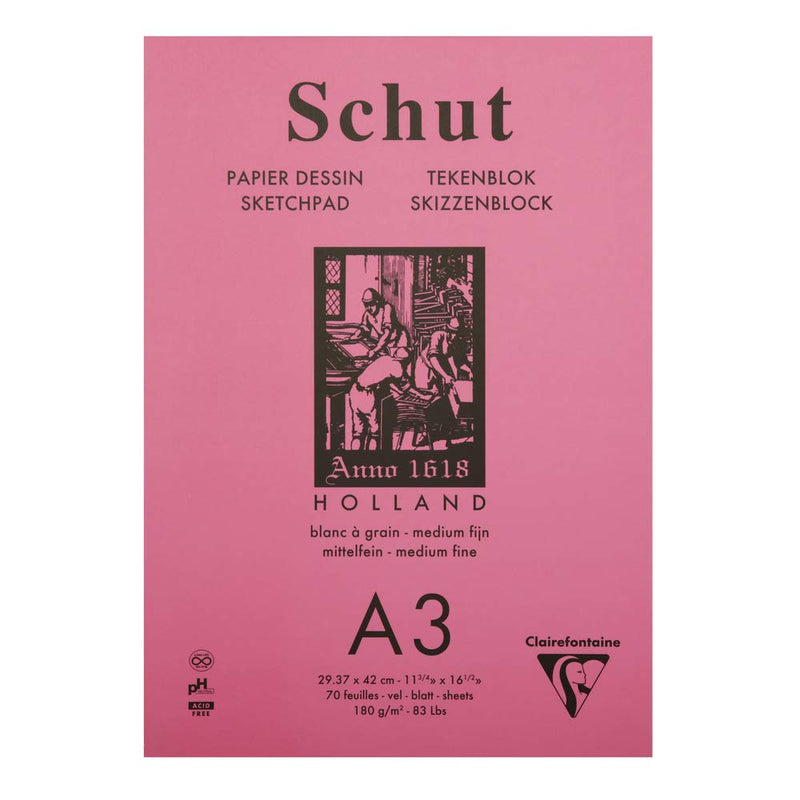 Clairefontaine - Small Grain Drawing Paper A3 70S White 180G