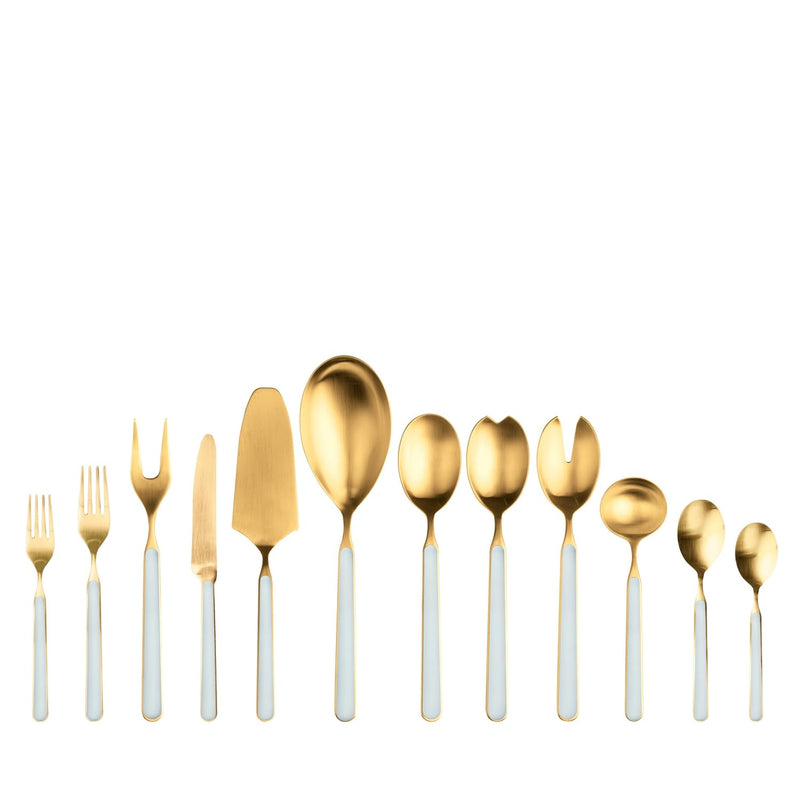 Mepra – Fantasia Ice Gold Light Blue – 67-Piece Flatware Set