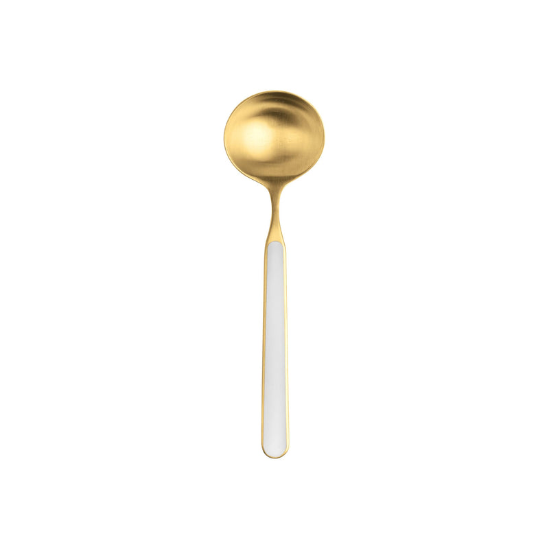 Mepra – Fantasia Ice Gold Gravy Ladle – Porcelain