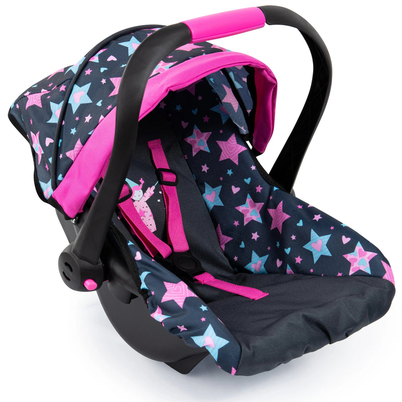 DELUXE CAR SEAT WITH CANNOPY - STAR PATTERN