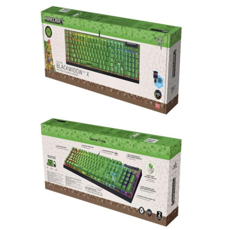 Razer - BlackWidow V4 Gaming Keyboard Mechanical RGB - Minecraft Edition