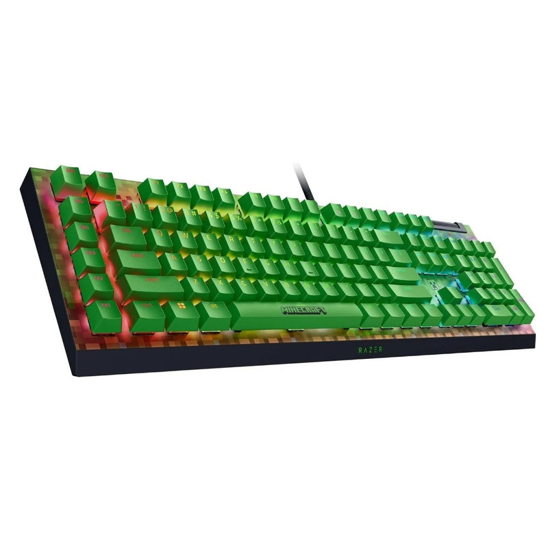Razer - BlackWidow V4 Gaming Keyboard Mechanical RGB - Minecraft Edition