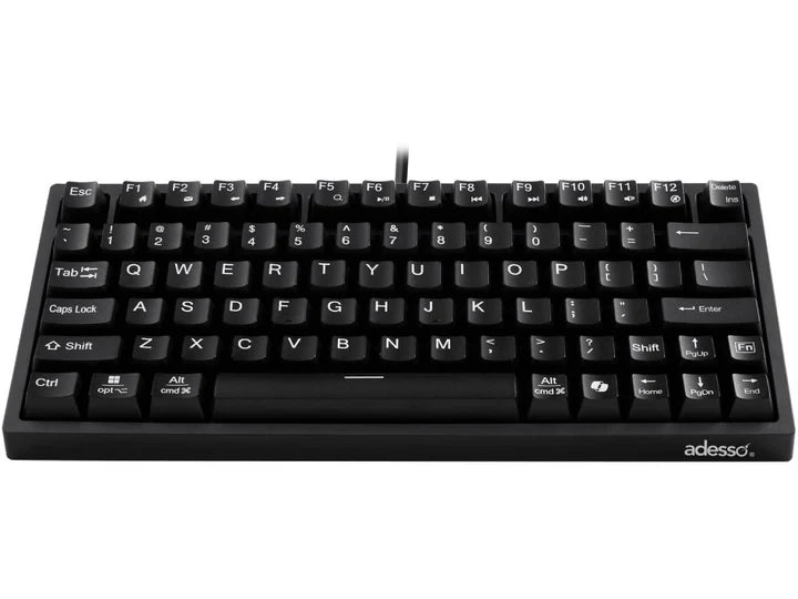 Adesso - Keyboard Wired EasyTouch Mini Mechanical Multi OS 2X Large Print with Copilot AI Hotkey - Black