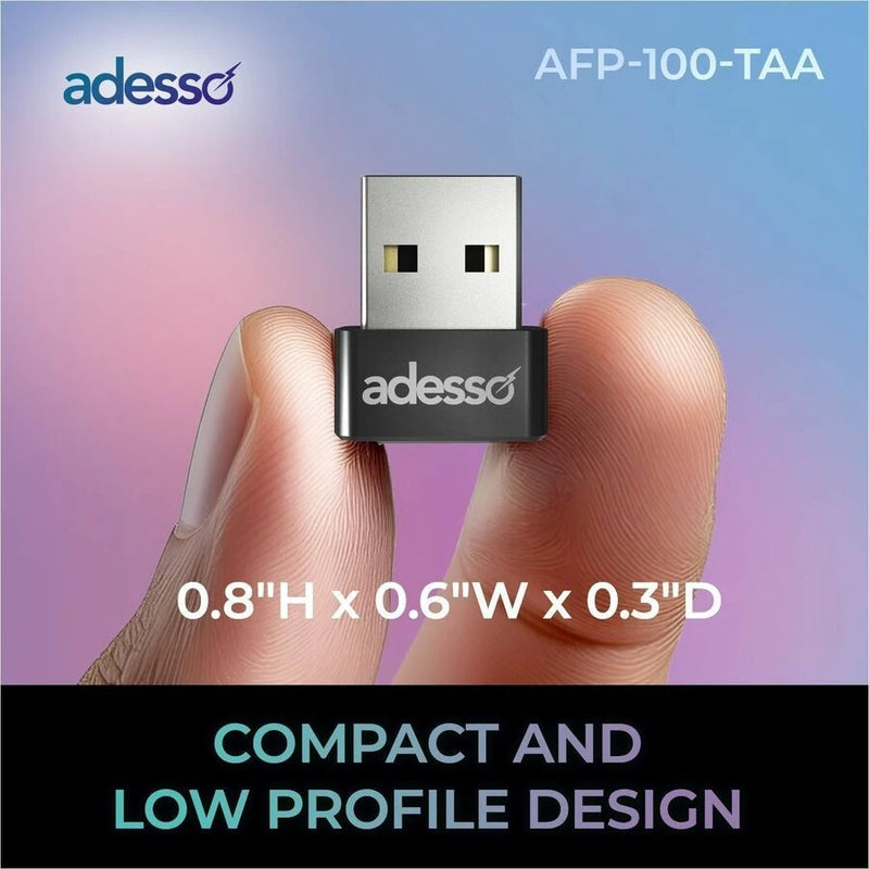 Adesso - FP-100 Desktop Finger Print Reader (USB A Dongle)