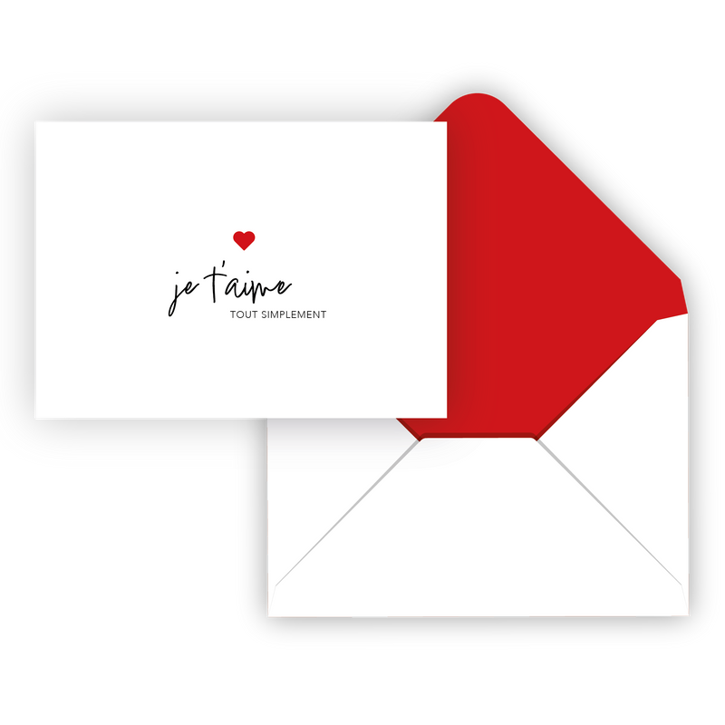 CARTE DE SOUHAIT IND./ JE T'AIME