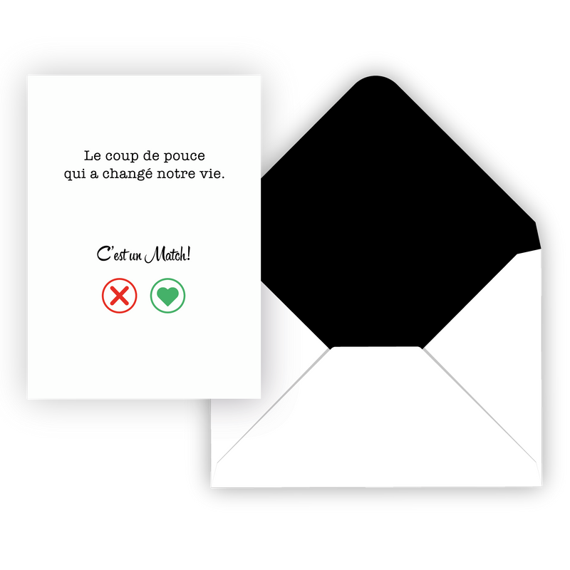 CARTE DE SOUHAIT IND./ C'EST UN MATCH