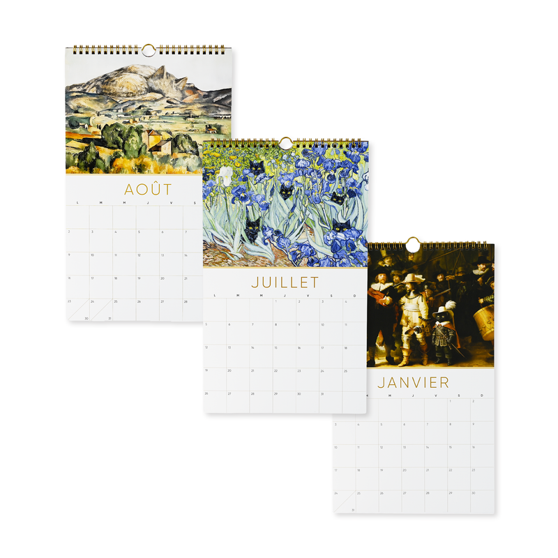 CALENDRIER 15 MOIS-2027- CHATS ET ART