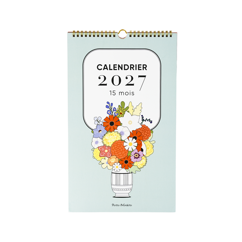 CALENDRIER 15 MOIS-2027- BOUQUETS