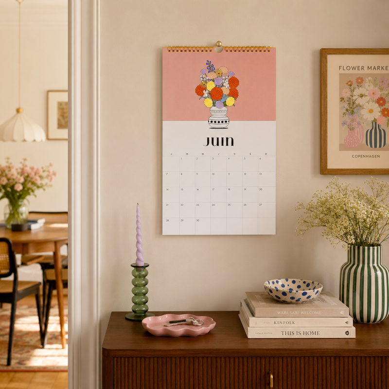 CALENDRIER 15 MOIS-2027- BOUQUETS