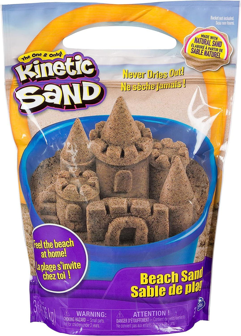 Kinetic Sand Beach Sand, natural brown, resealable retail bag