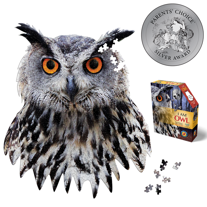 Madd Capp Puzzles – I Am Owl Jigsaw Puzzle | 535 Pieces – puzzle and packaging