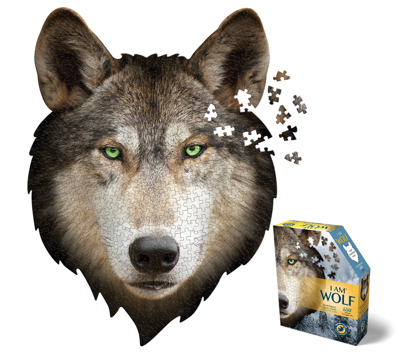 Madd Capp Puzzles – I Am Wolf Jigsaw Puzzle | 535 Pieces – puzzle and packaging