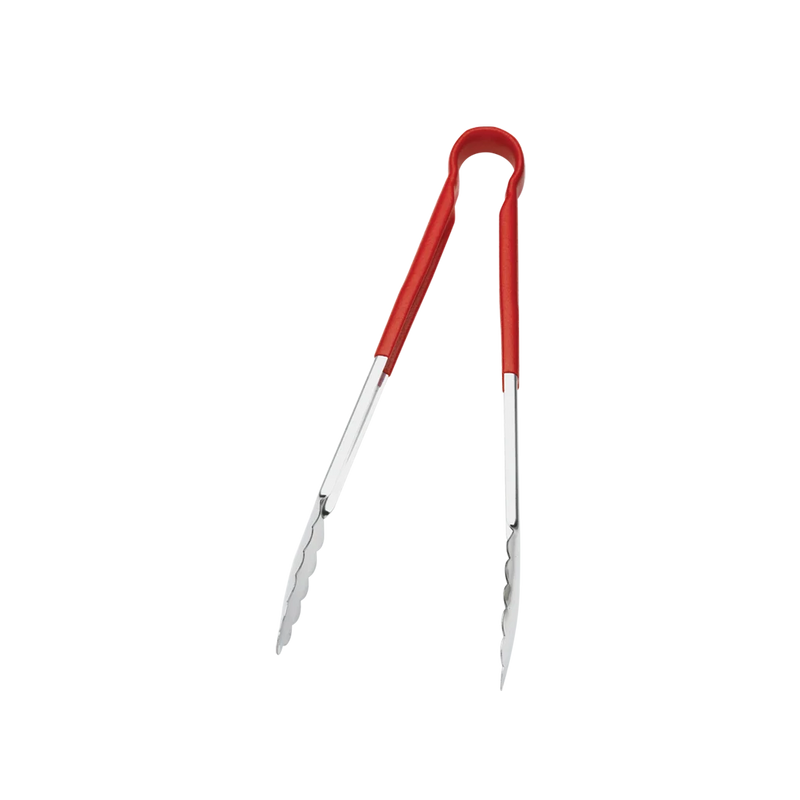Browne - Tongs, One-Piece, coloured handle, SS PVC coating, 9"/23cm