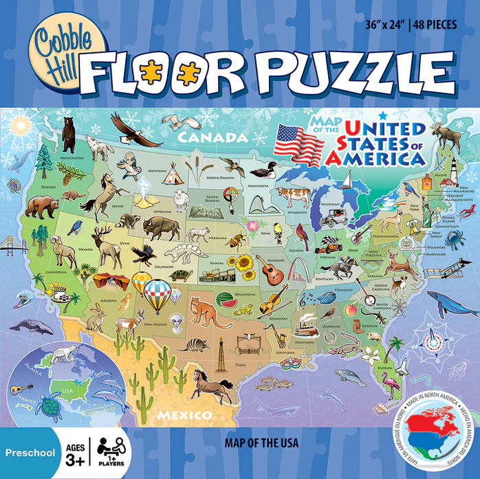 Cobble Hill - Map of The Usa (1000 Pc Puzzle)