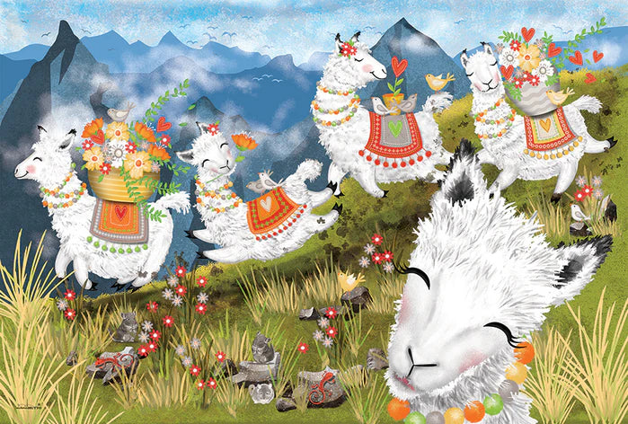 Cobble Hill - Leaping Llamas (36 Pc Puzzle)