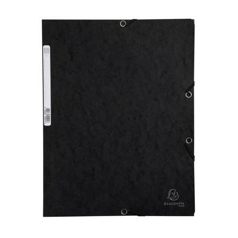 Elastic Folder For Soft Cards, 3 Flaps + Elastic. Black (9.45x12.6in)