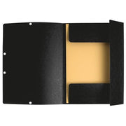 Elastic Folder For Soft Cards, 3 Flaps + Elastic. Black (9.45x12.6in)