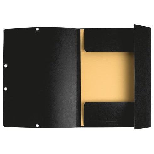 Elastic Folder For Soft Cards, 3 Flaps + Elastic. Black (9.45x12.6in)