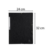 Elastic Folder For Soft Cards, 3 Flaps + Elastic. Black (9.45x12.6in)