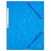 Soft Card Folder 3 Flaps + Elast. Blue (9.45x12.6in)