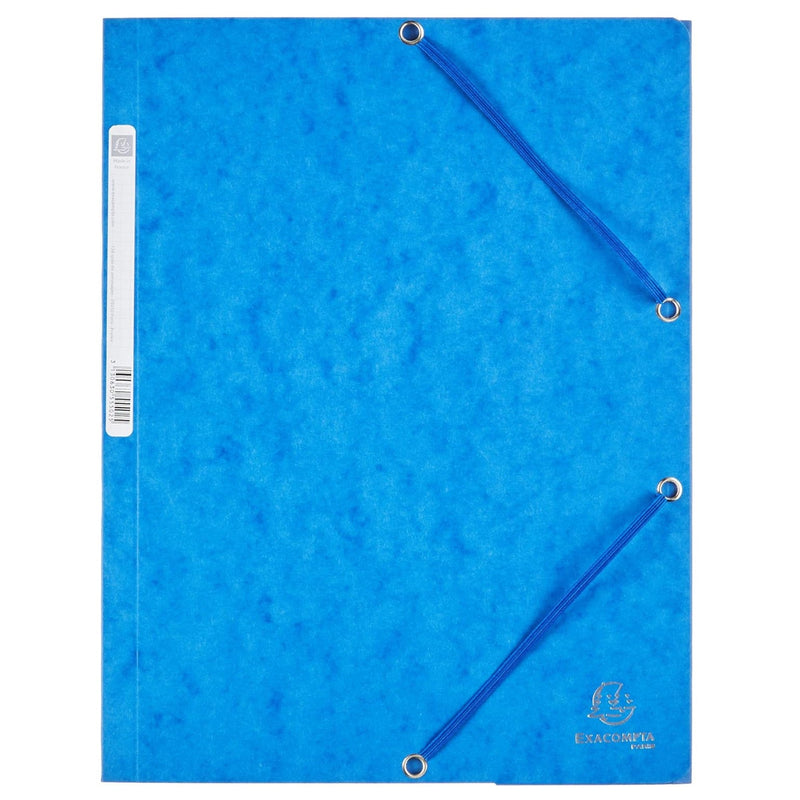 Soft Card Folder 3 Flaps + Elast. Blue (9.45x12.6in)