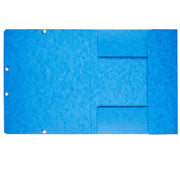Soft Card Folder 3 Flaps + Elast. Blue (9.45x12.6in)