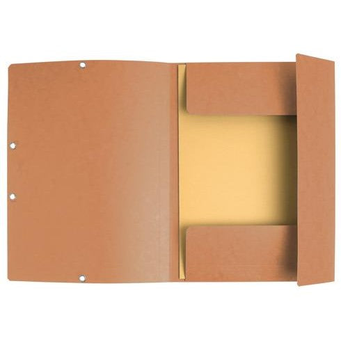 Soft Card Folder 3 Flaps + Elast. Tan  (9.45x12.6in)