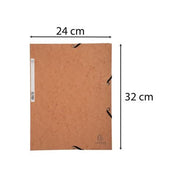 Soft Card Folder 3 Flaps + Elast. Tan  (9.45x12.6in)