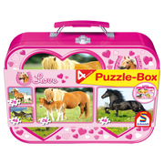 PUZZLE BOX - 4 PUZZLES HORSES