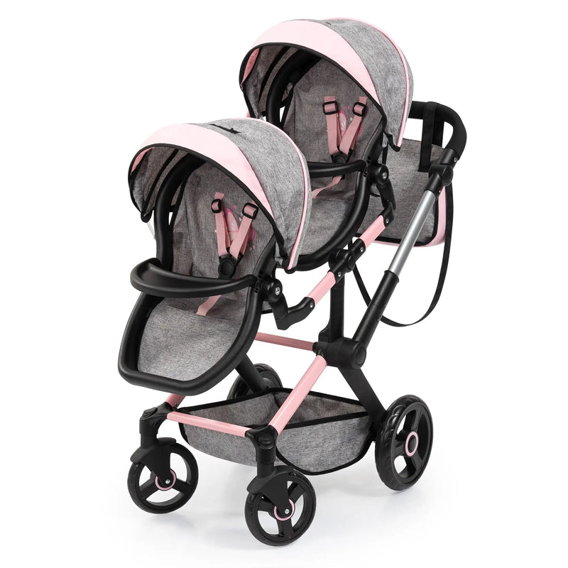 XEO TWIN - DOLL PRAM - GREY