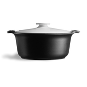 Emile Henry Sublime+ Round Casserole 5.5L Ardoise et Blanc