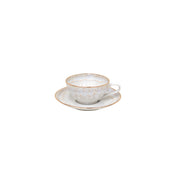 Taormina - White & Gold Tea Cup and Saucer | 7 oz. / 0.20 L