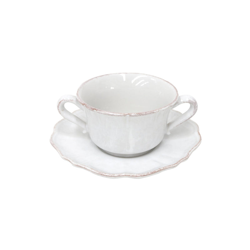 Impressions - White Consomme Cup and Saucer