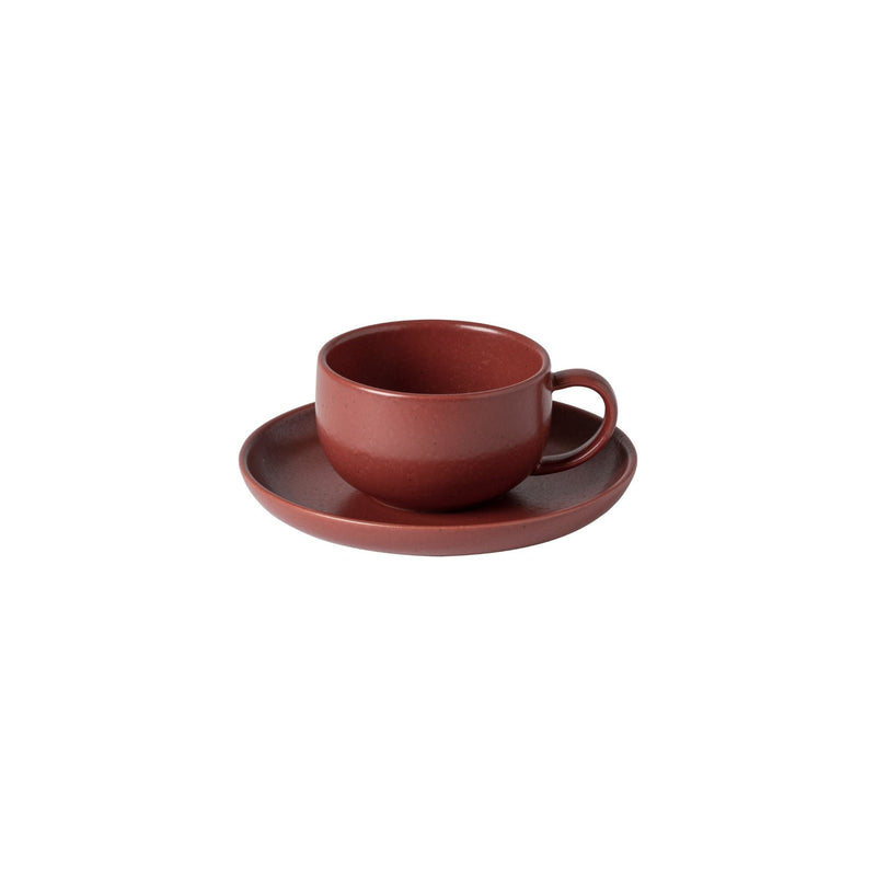 Pacifica - Cayenne Tea Cup and Saucer | 7 oz. / 0.22 L