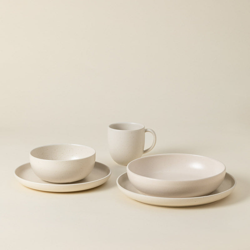 Pacifica - Vanilla Beige 5-piece Dinnerware Set