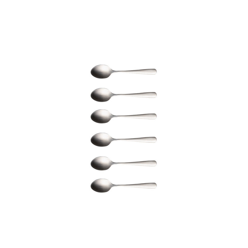 Pacifica - Brushed Silver Coffee Spoon 6 Pieces Set