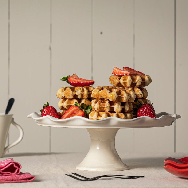 Cook & Host - White Footed Plate | 14" / 35 cm