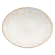 Taormina - White & Gold Oval Platter | 16" / 40 cm