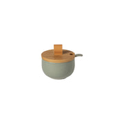 Pacifica - Artichoke Green Sugar Bowl with Spoon and Wood Lid