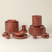 Pacifica - Cayenne Red 30-piece Dinnerware Set with Coffee Cup and Saucer